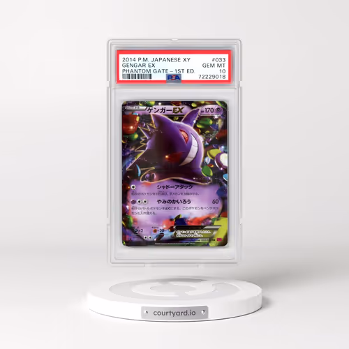 2014 Pokémon XY Phantom Gate #033 Gengar EX - 1st Edition Holo (PSA 10 GEM MINT)