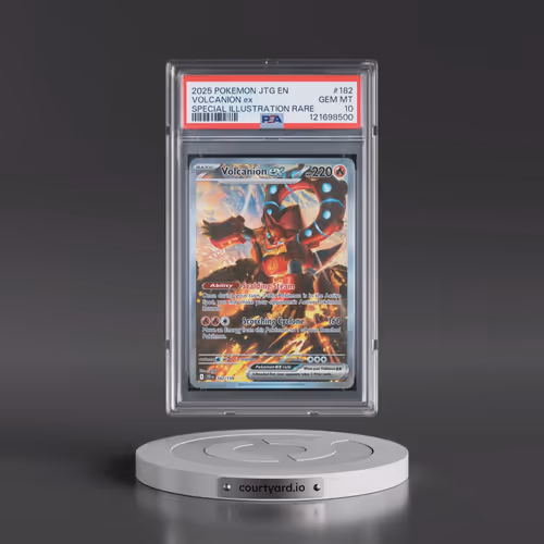 2025 Pokémon Jtg EN-Journey Together #182 Volcanion EX - Holo Special Illustration Rare (PSA 10 GEM