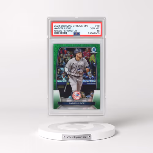 2023 Bowman Mega Box Chrome #59 Aaron Judge - Green Refractor (PSA 10 GEM MINT)