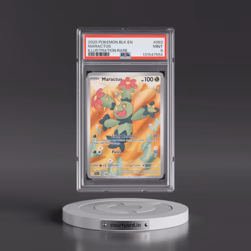 2025 Pokémon Blk EN-Black Bolt #093 Maractus - Illustration Rare (PSA 9 MINT)