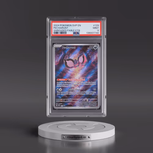 2024 Pokémon Svp EN-SV Black Star Promo #129 Pecharunt - Shrouded Fable Elite Trainer Box (PSA 9 MIN