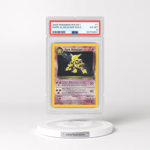2000 Team Rocket #1 Dark Alakazam - Holo (PSA 6 EX-MT)