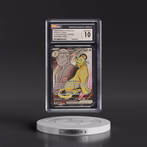 2025 Pokémon Dri EN-Destined Rivals #219 Team Rocket's Persian EX - Holo Ultra Rare (CGC 10 GEM MINT