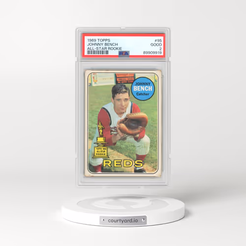 1969 Topps #95 Johnny Bench - All-Star Rookie (PSA 2 GOOD)