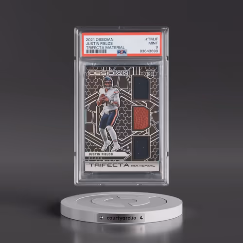 2021 Panini Obsidian Trifecta Material #TMJF Justin Fields (PSA 9 MINT)