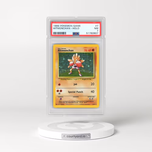 1999 Pokémon Game #7 Hitmonchan - Holo (PSA 7 NM)