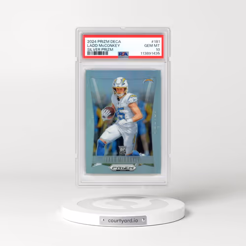 2024 Panini Prizm Deca #181 Ladd McConkey - Silver Prizm (PSA 10 GEM MINT)