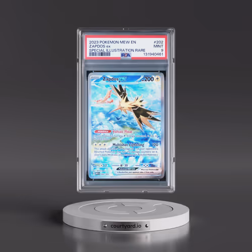 2023 Pokémon Mew EN-151 #202 Zapdos EX - Holo Special Illustration Rare (PSA 9 MINT)