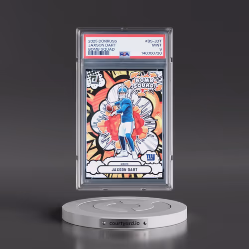 2025 Panini Donruss Bomb Squad #BS-JDT Jaxson Dart (PSA 9 MINT)