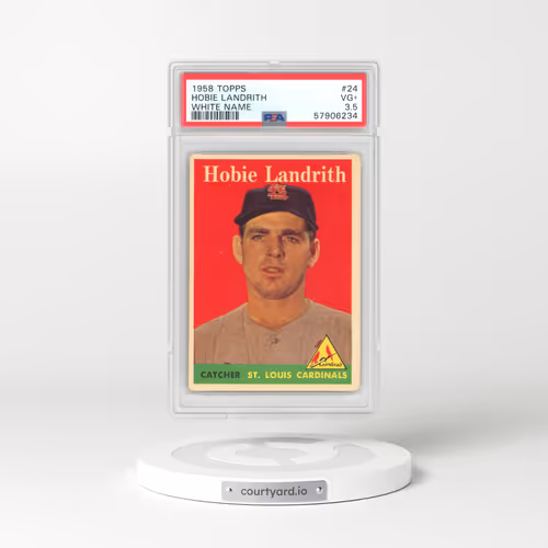 1958 Topps #24 Hobie Landrith - White Name (PSA 3.5 VG+)