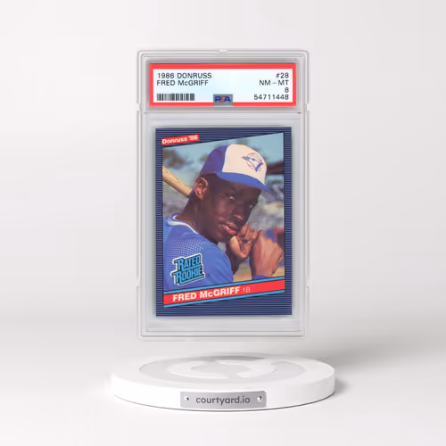 1986 Donruss #28 Fred McGriff (PSA 8 NM-MT)