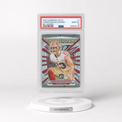 2023 Panini Donruss Optic My House! #7 Christian McCaffrey (PSA 10 GEM MINT)