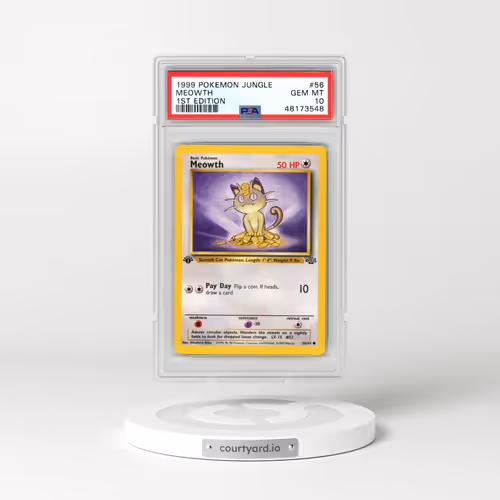 1999 Pokémon Jungle #56 Meowth - 1st Edition (PSA 10 GEM MINT)