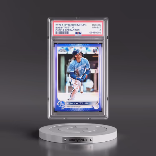 2022 Topps Chrome Update #USC35 Bobby Witt Jr. - Purple Refractor (PSA 8 NM-MT)