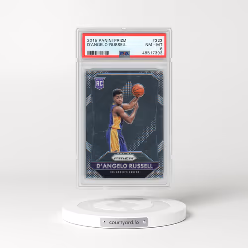 2015 Panini Prizm #322 D'Angelo Russell (PSA 8 NM-MT)