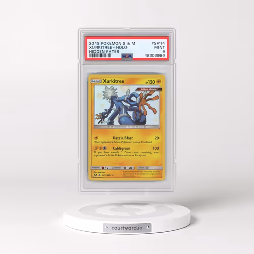 2019 Pokémon Sun & Moon Hidden Fates #SV14 Xurkitree - Holo (PSA 9 MINT)