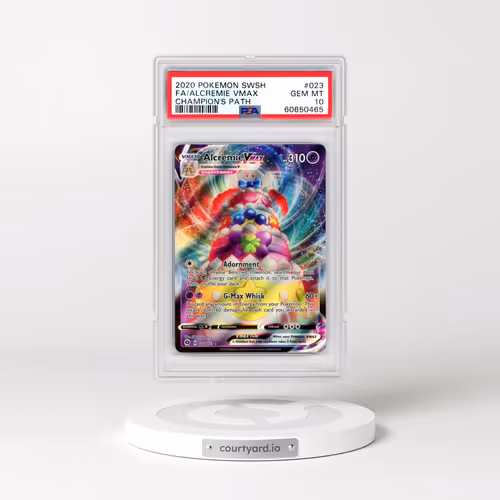 2020 Pokémon Sword & Shield Champion's Path #023 Alcremie Vmax - Full Art (PSA 10 GEM MINT)