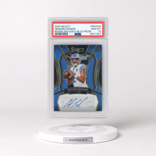 2023 Panini Select Rookie Signatures #RSIHHO Hendon Hooker - Light Blue Prizm (PSA 10 GEM MINT)