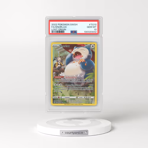 2022 Pokémon Sword & Shield Lost Origin #TG10 Snorlax - Full Art (PSA 10 GEM MINT)
