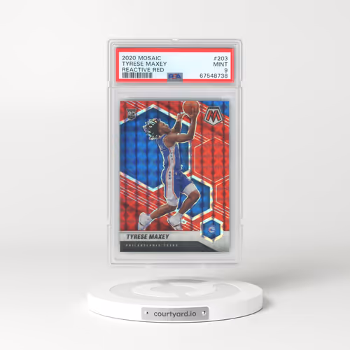 2020 Panini Mosaic #203 Tyrese Maxey - Reactive Red (PSA 9 MINT)