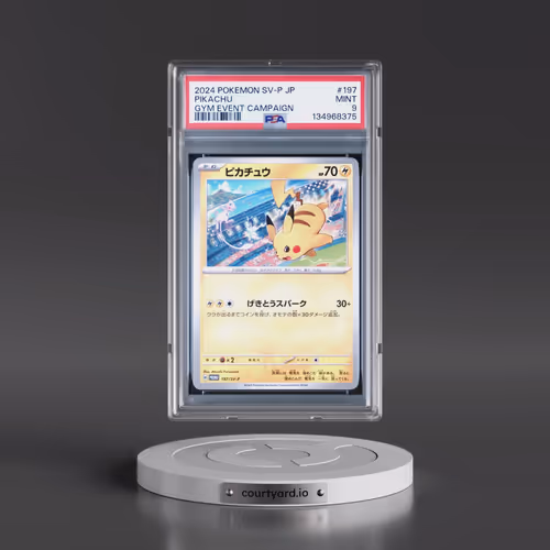 2024 Pokémon SV-P Promo #197 Pikachu - Gym Event Campaign (PSA 9 MINT)