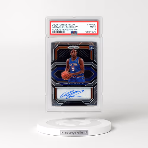 2020 Panini Prizm Rookie Penmanship #RPIQK Immanuel Quickley (PSA 9 MINT)