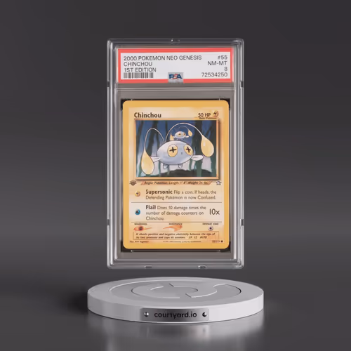 2000 Pokémon Neo Genesis #55 Chinchou - 1st Edition (PSA 8 NM-MT)