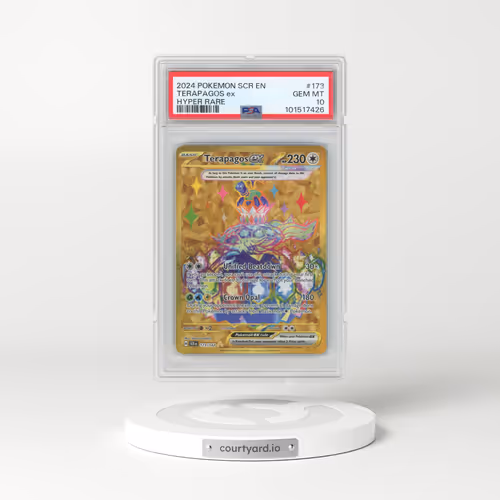 2024 Pokémon Scr EN-Stellar Crown #173 Terapagos EX - Holo Hyper Rare (PSA 10 GEM MINT)