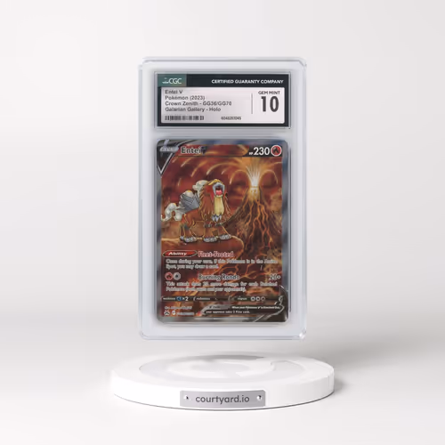 2022 Crown Zenith #GG36/GG70 Entei V - Holo (CGC 10 GEM MINT)