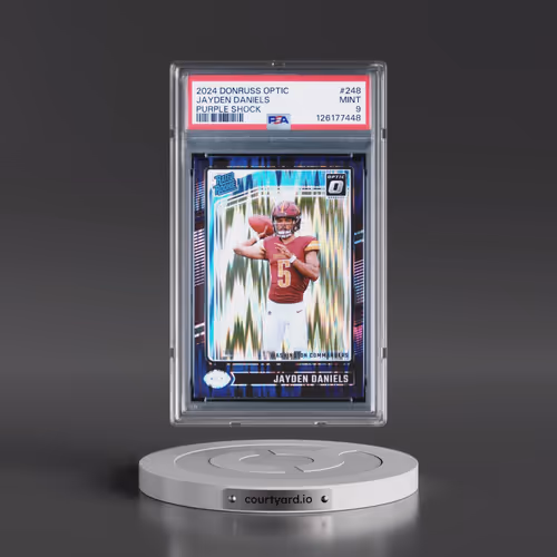 2024 Panini Donruss Optic #248 Jayden Daniels - Purple Shock (PSA 9 MINT)