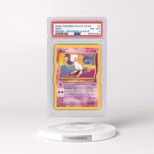 2000 Pokémon Promo Black Star #8 Mew - Pokemon League (PSA 8 NM-MT)