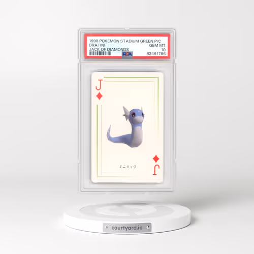 1998 Pokémon Stadium Green Version Playing Cards Dratini - Jack of Diamonds (PSA 10 GEM MINT)