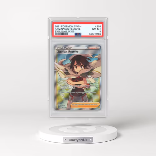2021 Pokémon Sword & Shield Evolving Skies #203 Zinnia's Resolve - Full Art (PSA 8 NM-MT)