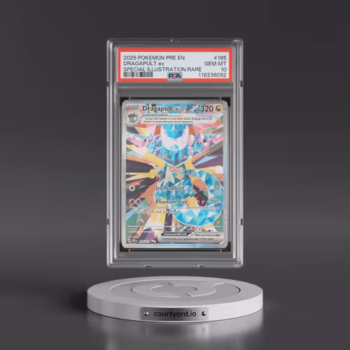 2025 Pokémon Pre EN-Prismatic Evolutions #165 Dragapult EX - Holo Special Illustration Rare (PSA 10