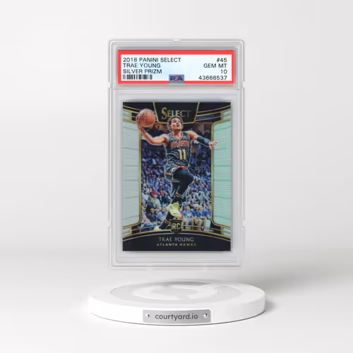 2018 Panini Select #45 Trae Young - Silver Prizm (PSA 10 GEM MINT)