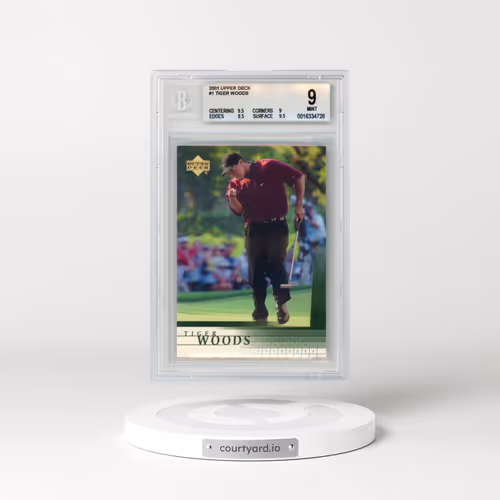 2001 Upper Deck Golf #1 Tiger Woods (BGS 9 MINT)