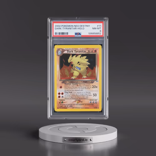 2002 Pokémon Neo Destiny #11 Dark Tyranitar - Holo (PSA 8 NM-MT)