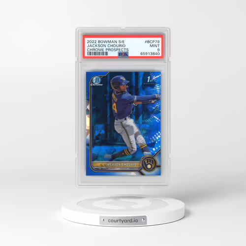 2022 Bowman Sapphire Edition Chrome Prospects #BCP79 Jackson Chourio (PSA 9 MINT)