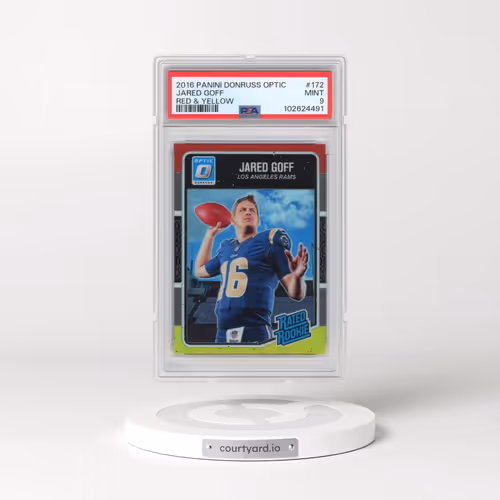 2016 Panini Donruss Optic #172 Jared Goff - Red & Yellow (PSA 9 MINT)