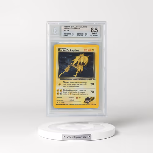 2000 Gym Challenge #15 Rocket's Zapdos - Holo (BGS 8.5 NM-MT+)