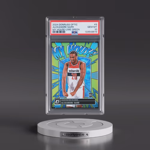 2024 Panini Donruss Optic My House #9 Alexandre Sarr - Lime Green (PSA 10 GEM MINT)
