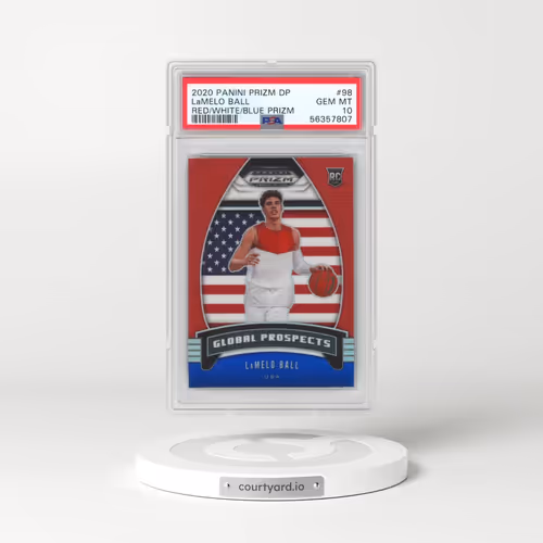 2020 Panini Prizm Draft Picks #98 LaMelo Ball - Red/White/Blue Prizm (PSA 10 GEM MINT)