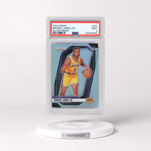 2024 Panini Prizm #243 Bronny James Jr. - Silver Prizm (PSA 9 MINT)