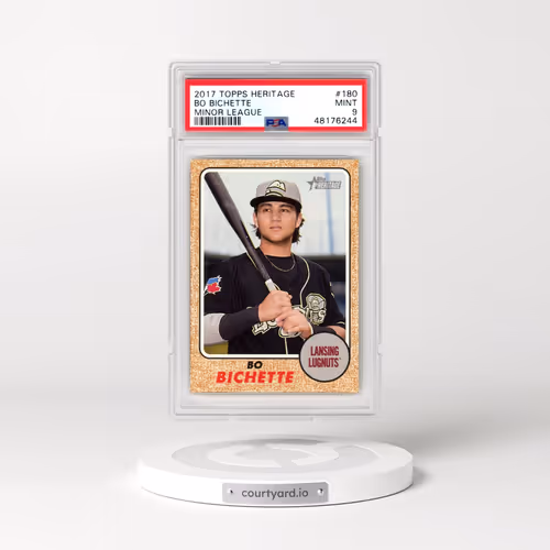 2017 Topps Heritage Minor League #180 Bo Bichette (PSA 9 MINT)