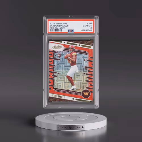 2024 Panini Absolute #102 Jayden Daniels - Red Squares (PSA 10 GEM MINT)
