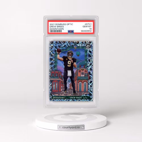 2021 Panini Donruss Optic Downtown #DT21 Drew Brees (PSA 10 GEM MINT)