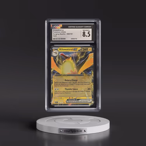2024 Surging Sparks - SSP EN #068/191 Kilowattrel ex - Holo (CGC 8.5 NM-MT+)