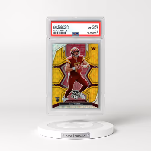 2022 Panini Mosaic #305 Sam Howell - Gold Wave (PSA 10 GEM MINT)