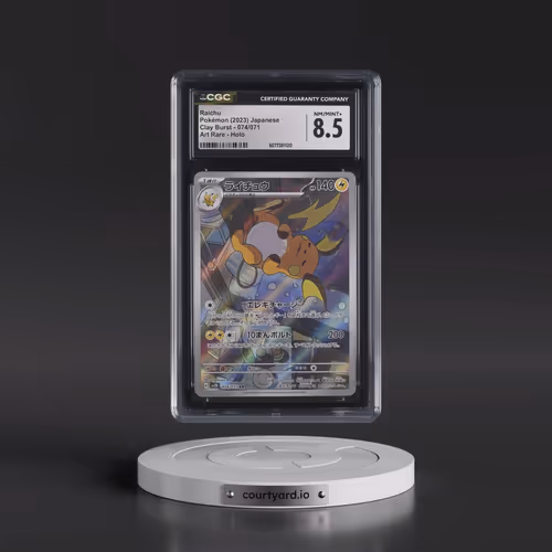 2023 Clay Burst #074/071 Raichu - Art Rare Holo (CGC 8.5 NM-MT+)