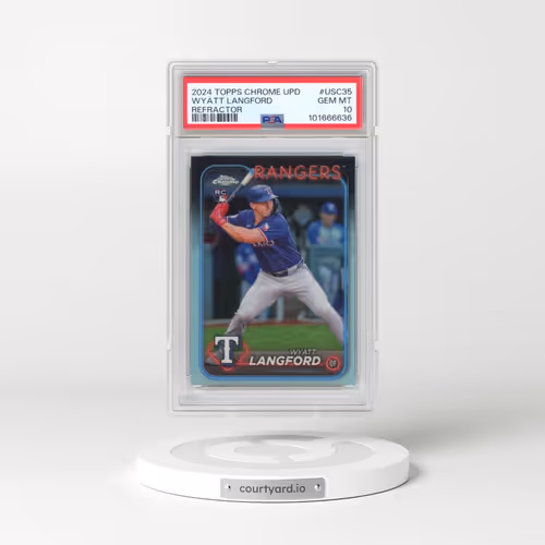 2024 Topps Chrome Update #USC35 Wyatt Langford - Refractor (PSA 10 GEM MINT)